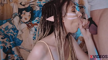 Uber-cute girl elf in dreadlocks deep-throating my guy meat juicy! Spitting deep blow-job ! fellate off my cool girlfriend!